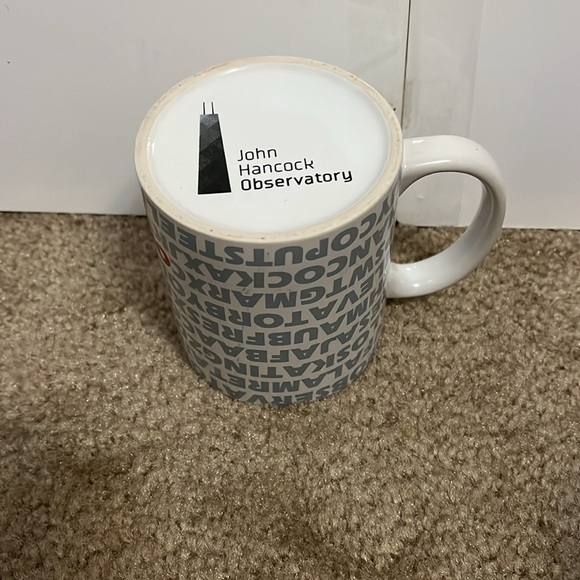 White red gray John Hancock observatory Chicago Midwest iconic coffee mug - Picture 3 of 5